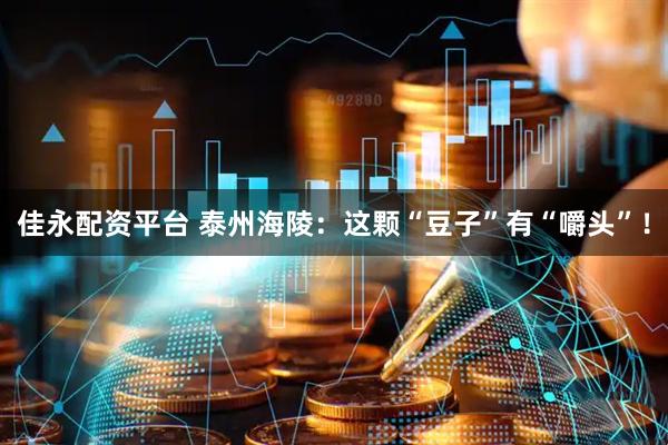 佳永配资平台 泰州海陵：这颗“豆子”有“嚼头”！