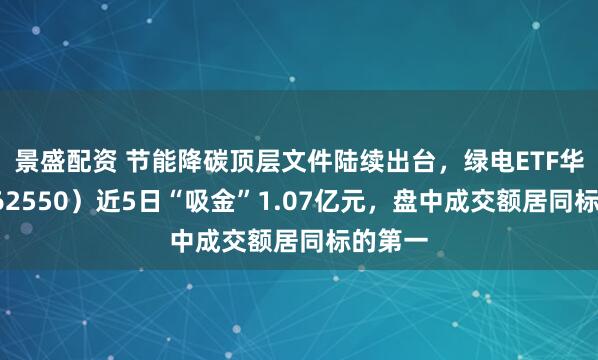 景盛配资 节能降碳顶层文件陆续出台，绿电ETF华夏（562550）近5日“吸金”1.07亿元，盘中成交额居同标的第一